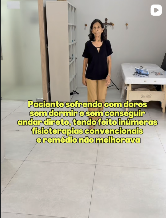 Paciente recuperada de dores crônicas